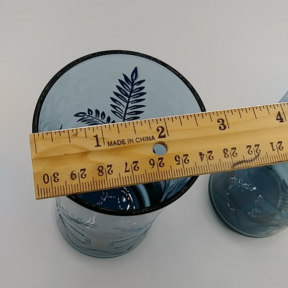 🦋HP! 2 Large Libbey Blue Bolero Wheat 6.5" Glasses. - Picture 6 of 7